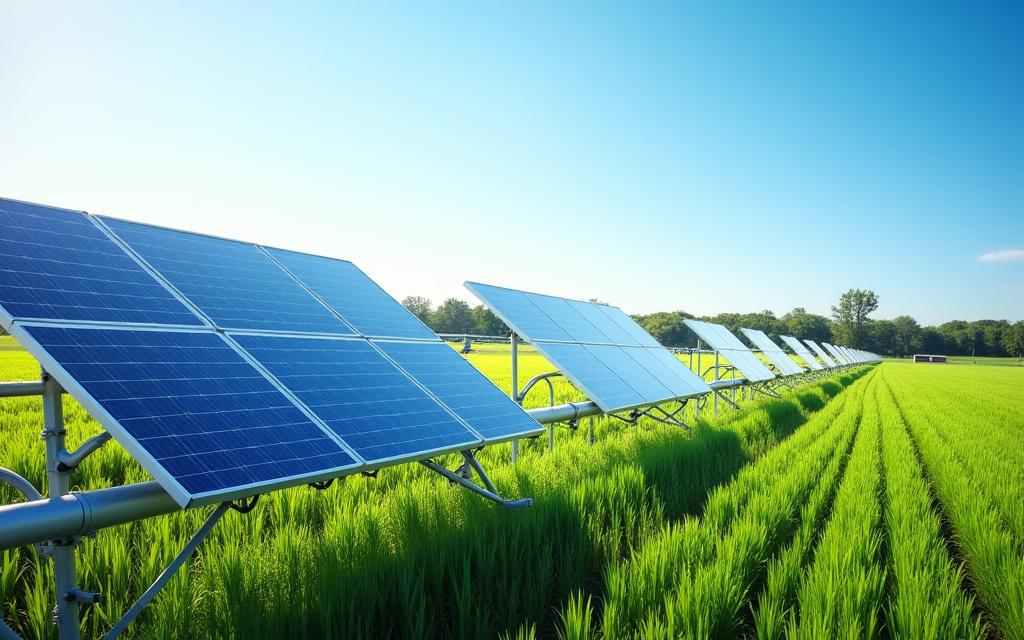 Sistema de riego sostenible con tecnología solar y reciclaje de agua